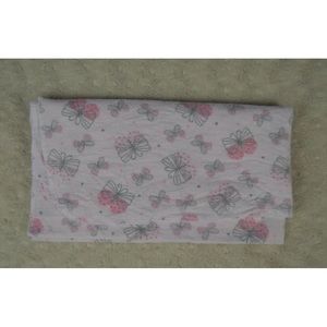 Swiggles Pink Gray Butterfly Baby Receiving Blanket Flannel Polka Dot Swaddle